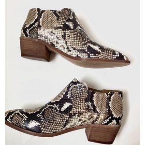NWT Madewell Sonia Leather Snakeskin Chelsea Boot